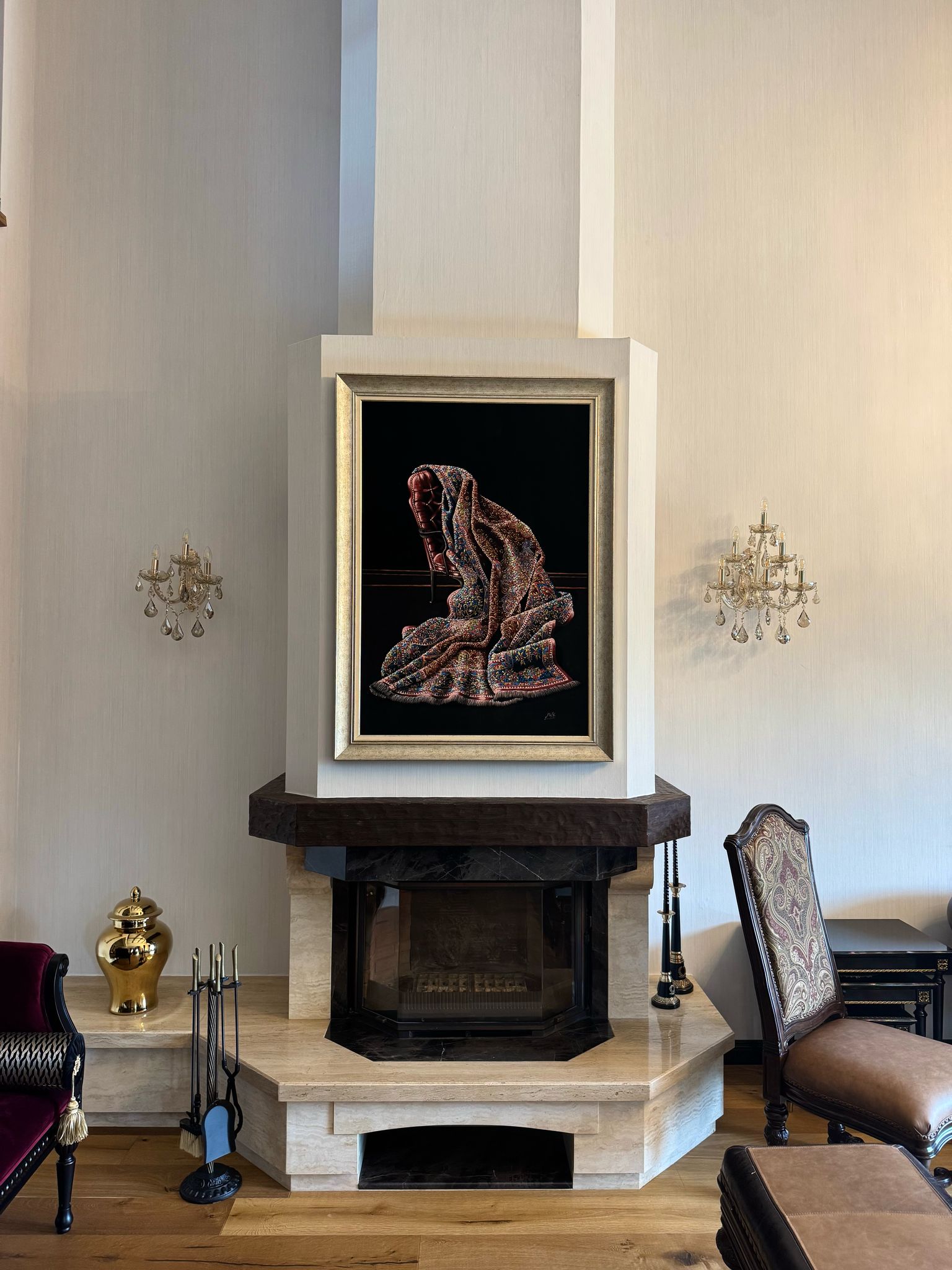 Sanat severimizin en güzel köşesinde yerini alan yağlı boya tablomuz. İyi günlerde kullanınız.