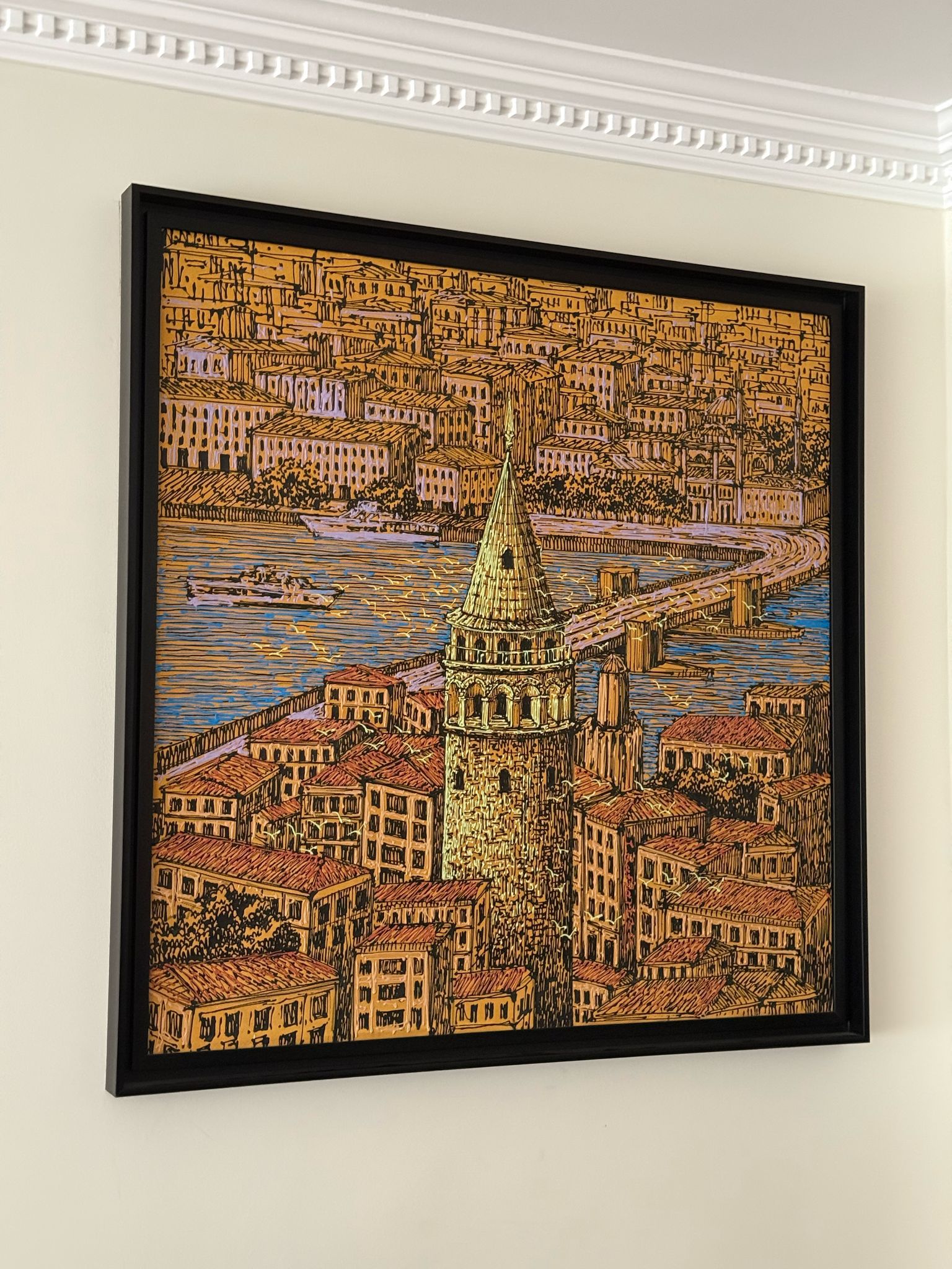 Sanat severimizin en güzel köşesinde yerini alan yağlı boya tablomuz. iyi günlerde kullanınız.