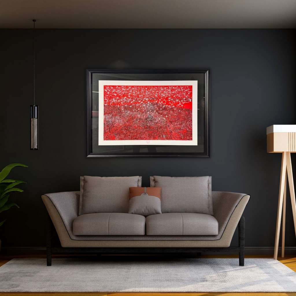 DEVRİM ERBİL (KIRMIZI) istanbul Yarımada ve Kuşlar Serigraf Baskı