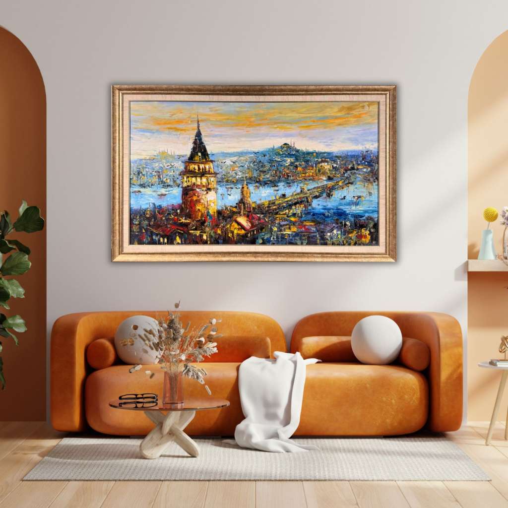 Galataya Bakış Yağlı Boya Tablo