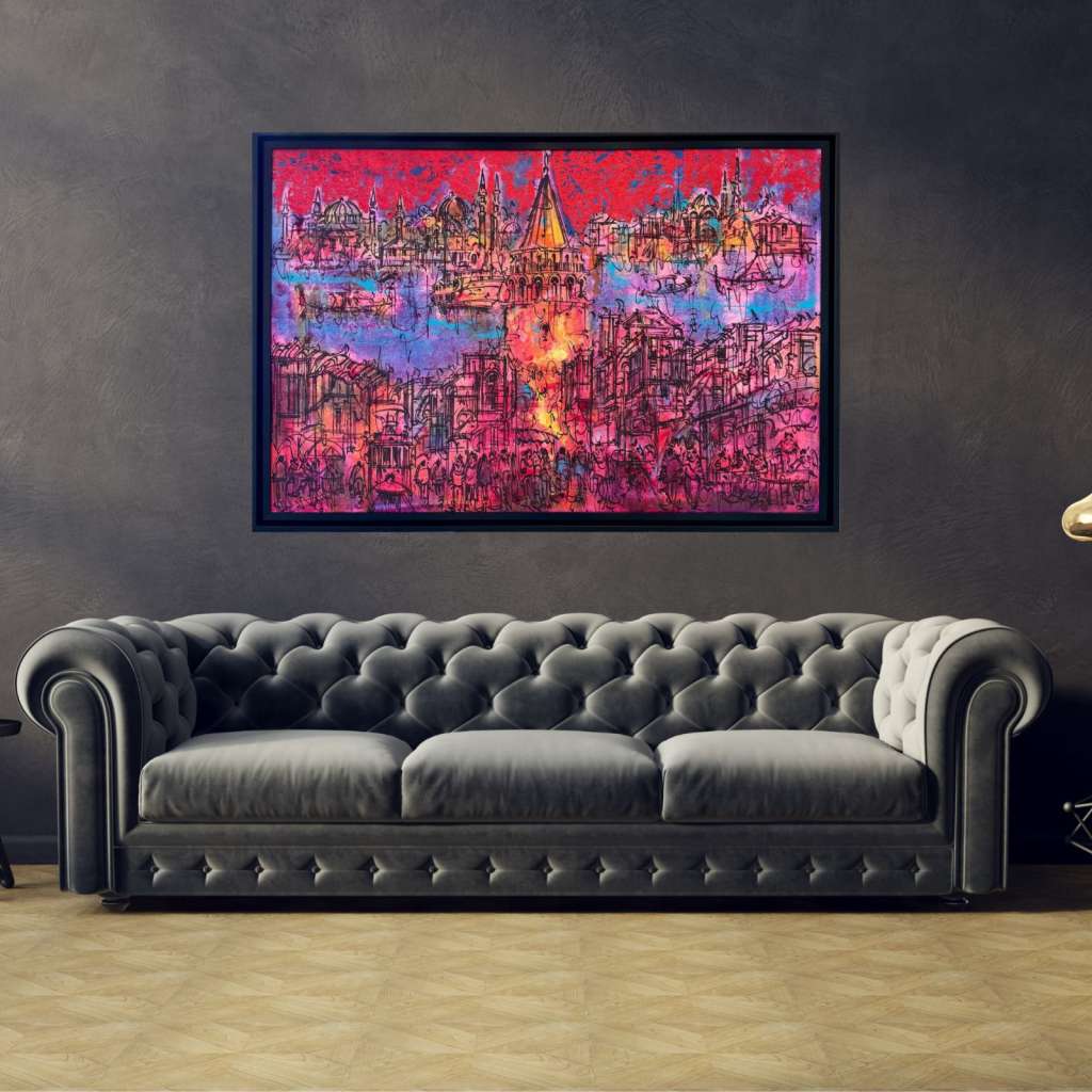 Galataya Bakış Yağlı Boya Tablo