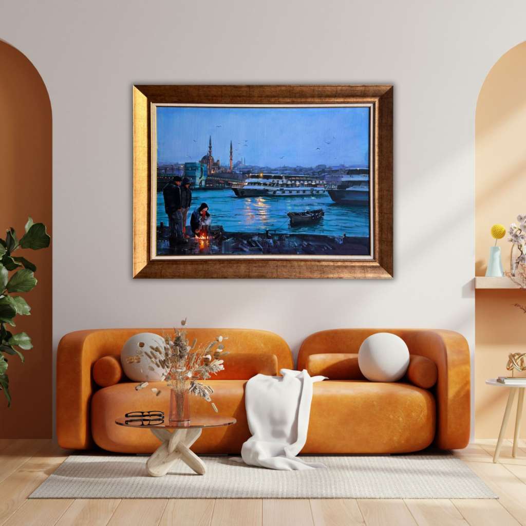 Kış Akşamı Yağlı Boya Tablo