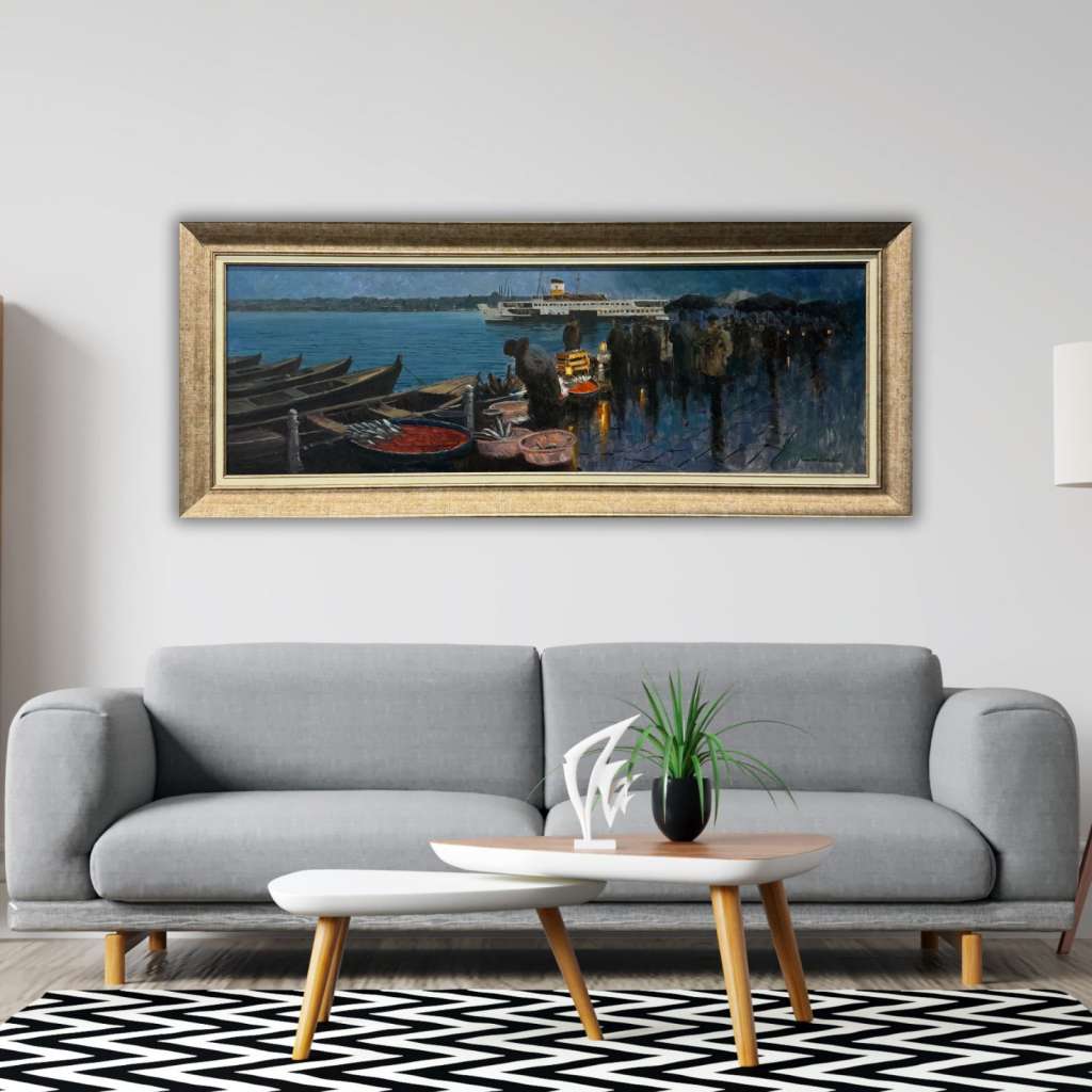 İstanbul Balıkçılar Yağlı Boya Tablo