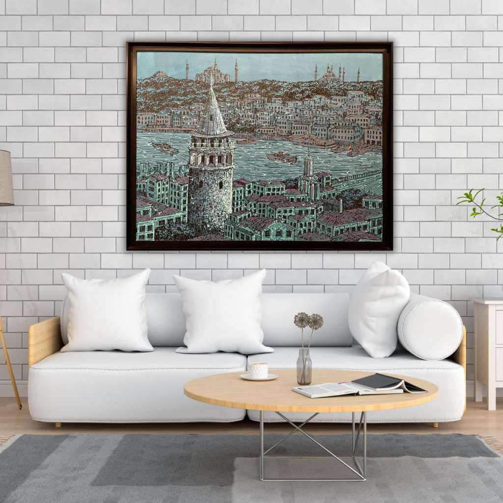 Galata'nın İzleri Yağlı Boya Tablo