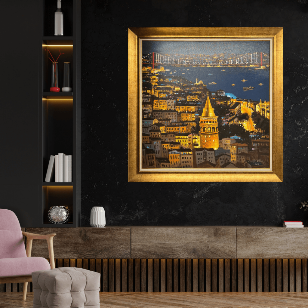 İstanbul Galata Kulesi Yağlı Boya Tablo
