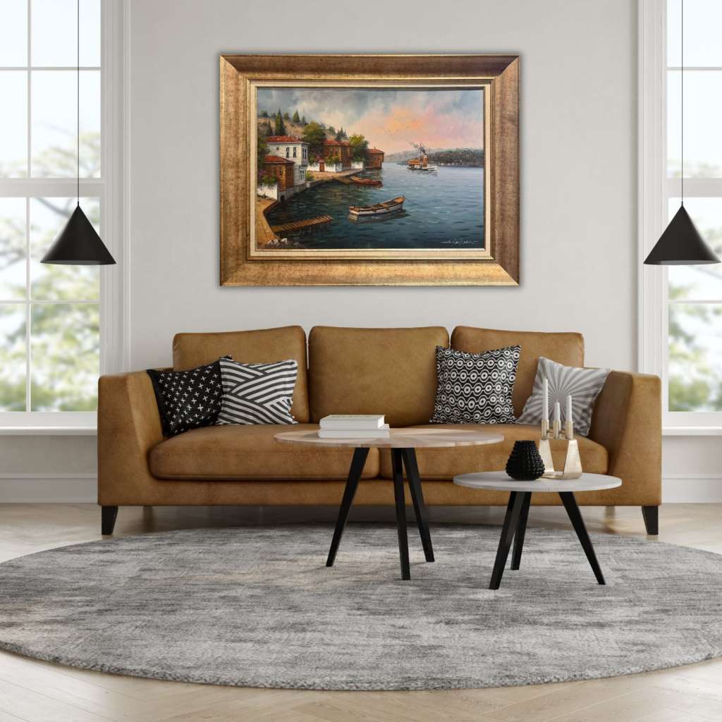 İstanbul'da Sandal Sefası Yağlı Boya Tablo