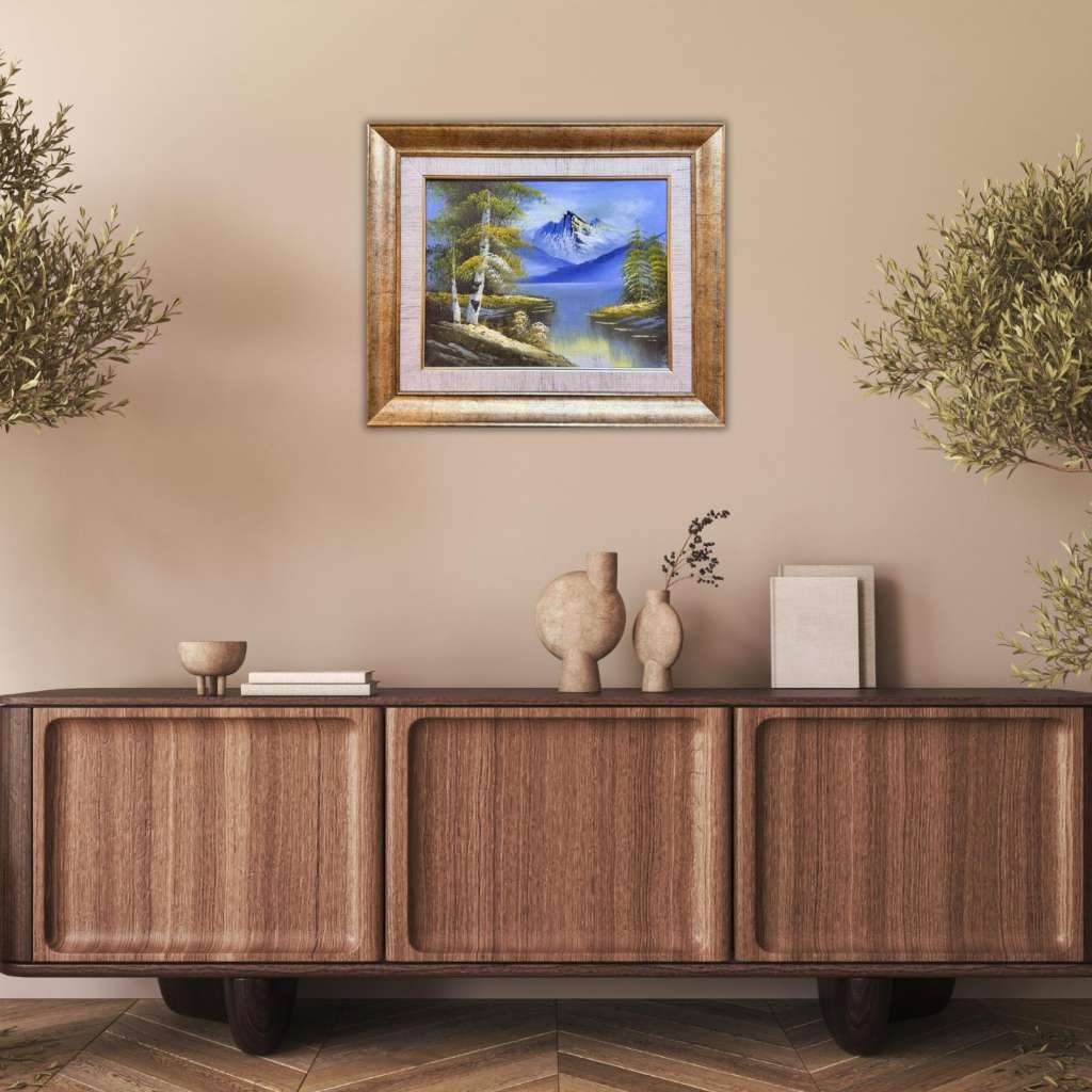 Ormanlar içinde Derenin Işıltısı Yağlı Boya Tablo