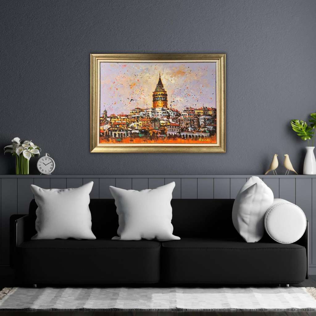 Galata Kulesi Yağlı Boya Tablo