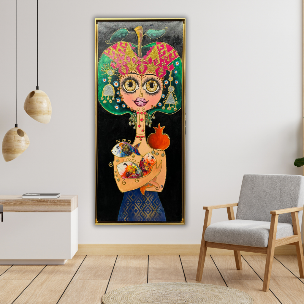 Kadının Balık Rüyası Yağlı Boya Tablo