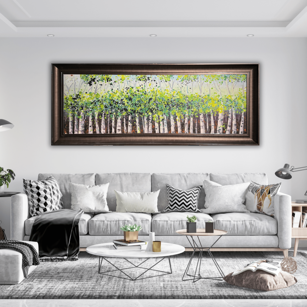 Ağaçlar Modern Yağlı Boya Tablo