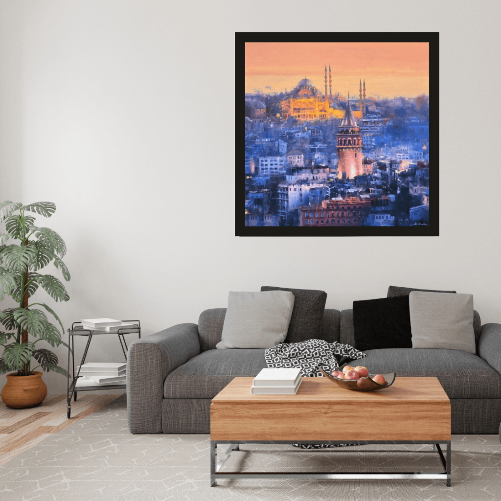 İstanbul Galata Kulesi Yağlı Boya Tablo