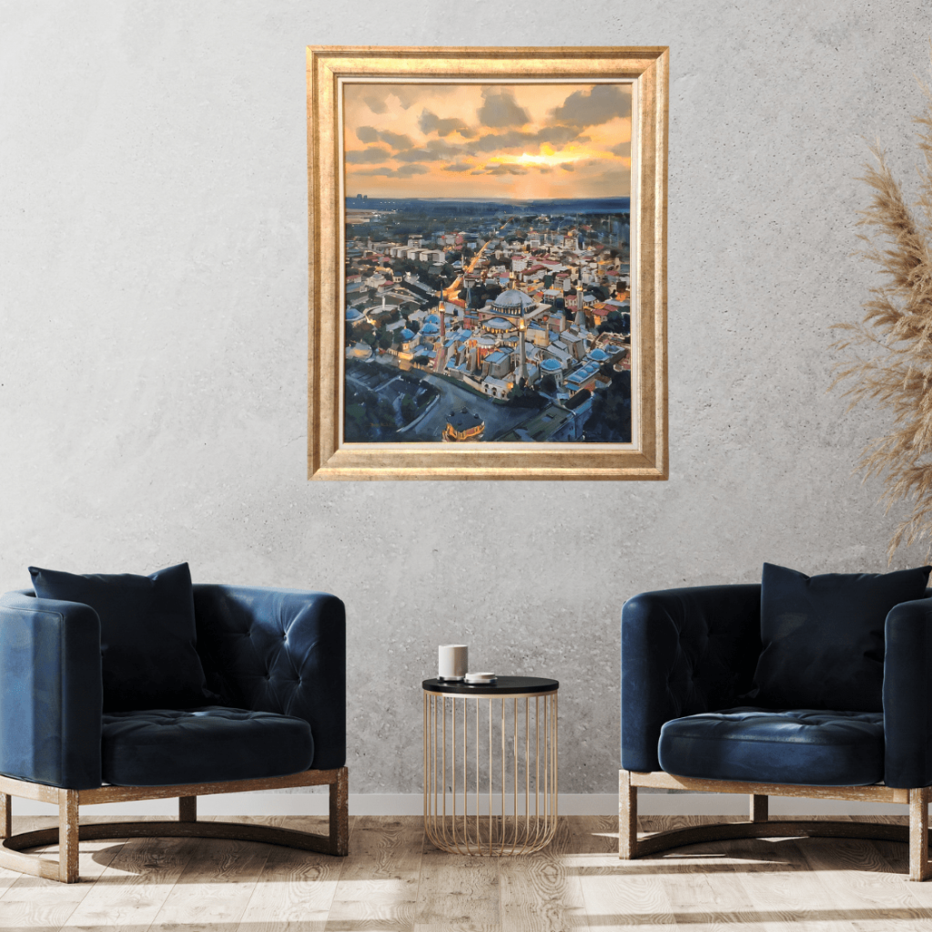 Gün Biterken İstanbul Yağlı Boya Tablo