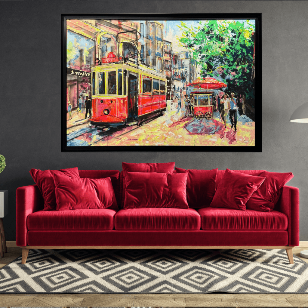 Taksim Tramvay Yağlı Boya Tablo