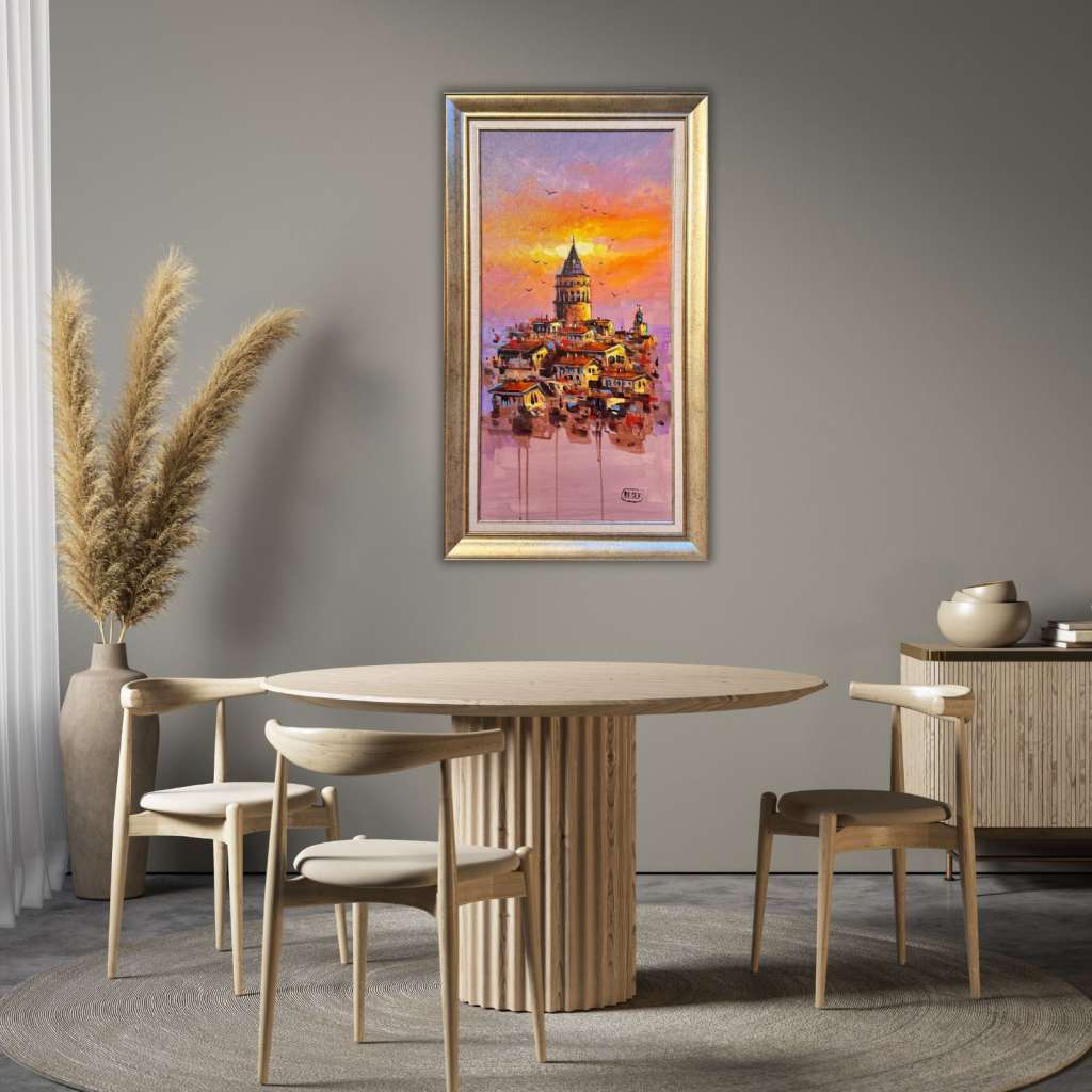 Galataya Bakış Yağlı Boya Tablo